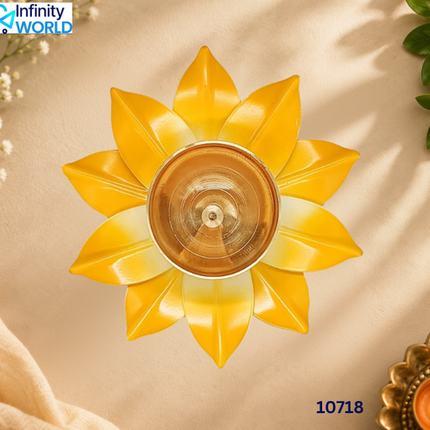 Lotus Yellow Brass Diya (Set Of 4) - (10718)