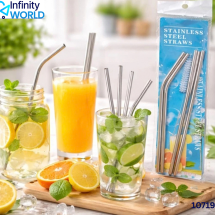 Stainless Steel Straw Set - (10719)