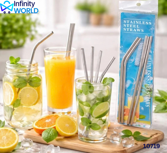 Stainless Steel Straw Set - (10719)