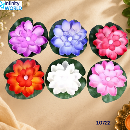 Floating Led Lotus (Set Of 6) - (10722)