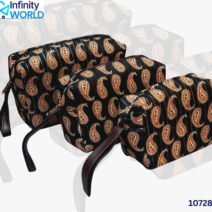 Ikkat Pouch Set Of 3 - (10728)