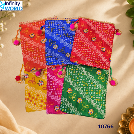 Bandhej Potli (Set Of 5) - (10766)