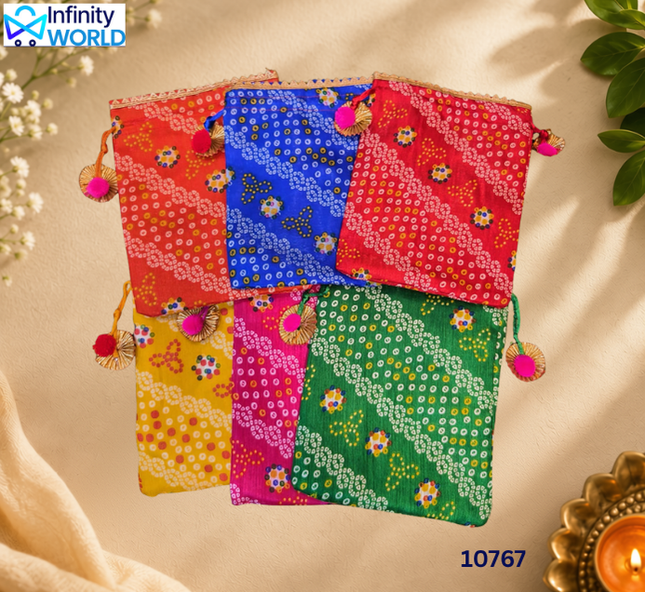 Bandhej Potli (Set Of 5) - (10767)