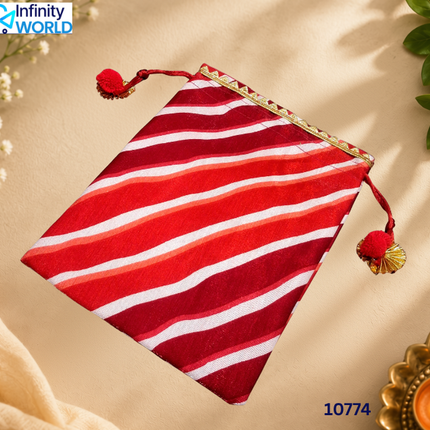 Leheriya Red Potli (Set Of 4) - (10774)