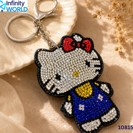 Rhinestone Hello Kitty Keychain - (10815)