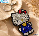 Rhinestone Hello Kitty Keychain - (10815)