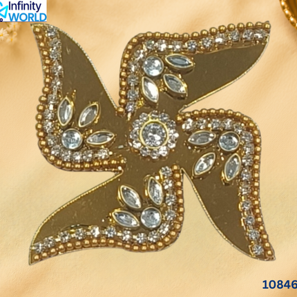 Golden Acrylic Swastik - (10846)