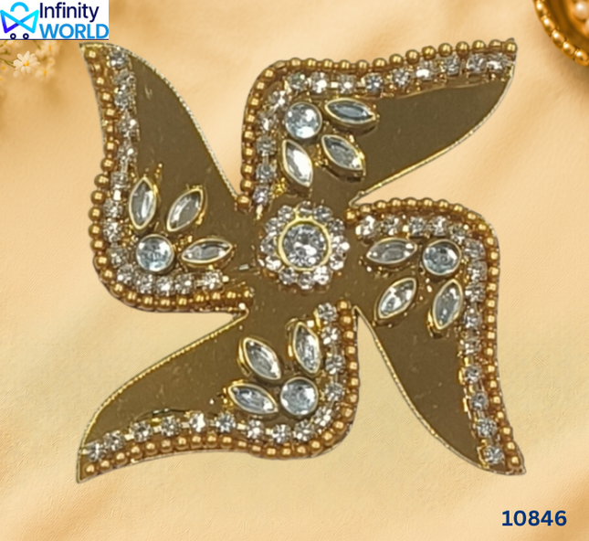 Golden Acrylic Swastik (10846)