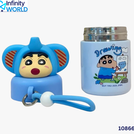 Shinchan Vacuum Insulated Food Jar (Blue) - (10866)