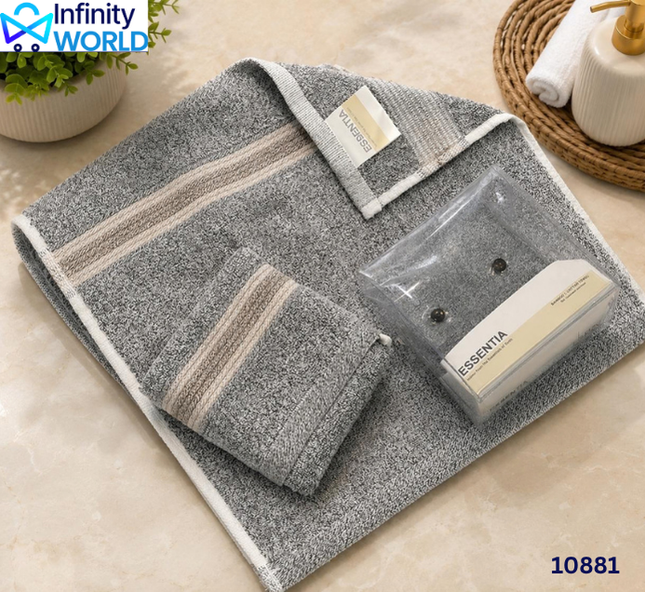 Essentia Face Towel (Pack Of 2) - (10881)