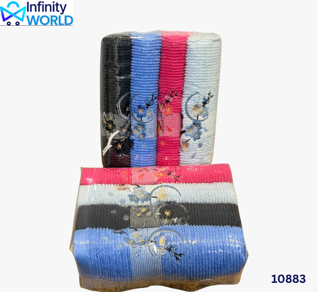 Hand Towel (Striped Embroidery) - (10883)
