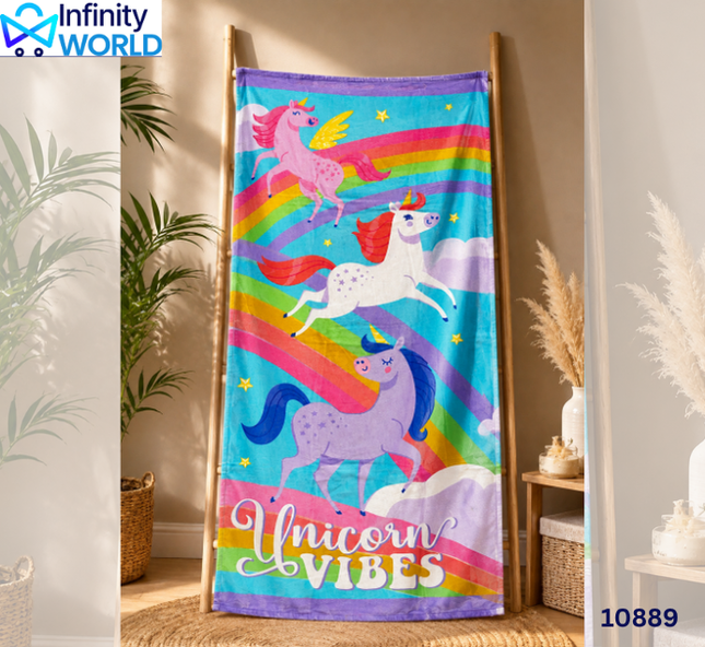 Unicorn Kids Big Towel - (10889)