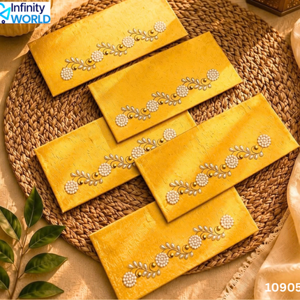 Yellow Moti Envelope (Set Of 5) - (10905)