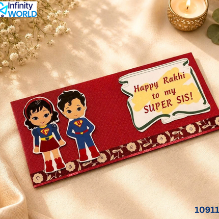 Happy Rakhi To My Super Sis Envelope - (10911)