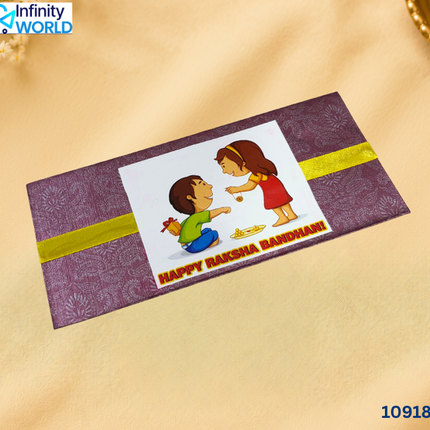 Brown Happy Raksha Bandhan Envelope - (10918)