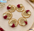 Jute Rose Tealight Candle (Set Of 6) - (10941)
