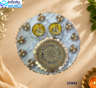 White Resin Tilak Platter - (10942)