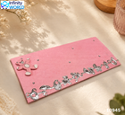 Silver Lace Stone Teddy Pink Envelope - (10945)