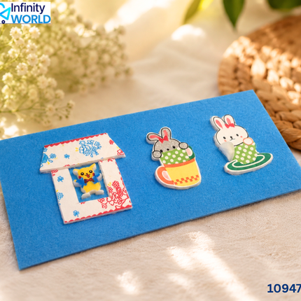 Blue 3 Cartoon Envelope - (10947)
