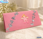 Pink Doll With Two Silver Lace Envelope - (10948)