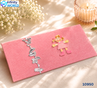 Pink Doll With Silver Lace Envelope - (10950)