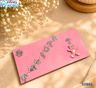 Pink Teddy With Umbrella Envelope - (10955)