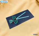 Navy Blue Green Flower Quilling Envelope - (10964)