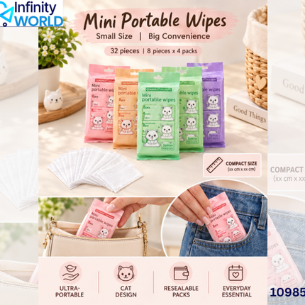 Mini Wipes (Set Of 4) - (10985)
