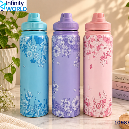 Pastel Floral Bottle - (10987)