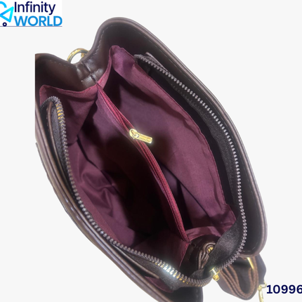 Black Elephant Leather Hand Bag - (10996)