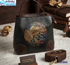 Black Elephant Leather Hand Bag - (10996)