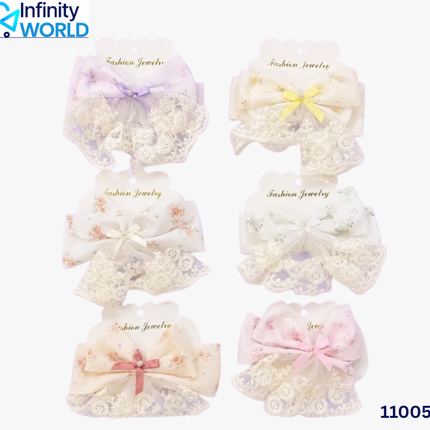 Korean Hair Bow Clip - (11005)