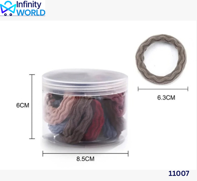 Plain Bow Rubberband (20 Piece Set) - (11007)