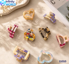 Marble Metal Hair Claw - (11010)