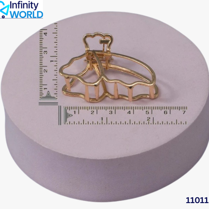 Golden Metal Hair Claw - (11011)